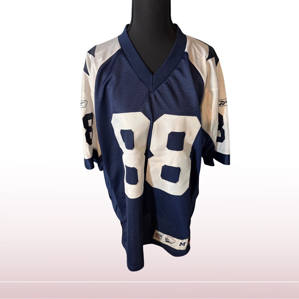 NFL Throwbacks Blue and White Football Jersey
